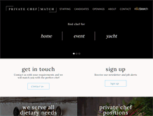 Tablet Screenshot of privatechefmatch.com
